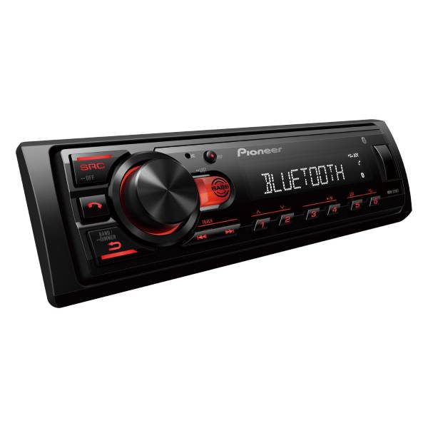 Pioneer MVH-230BT – 1-DIN Car Stereo with Bluetooth and USB